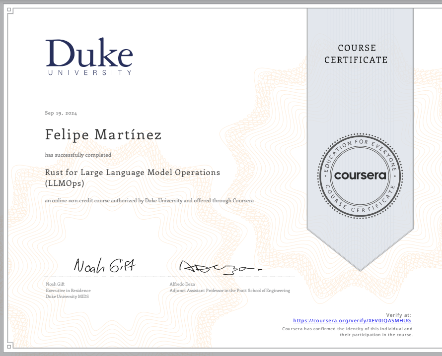LLMOps Certificate